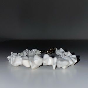 White marble stone bracelet